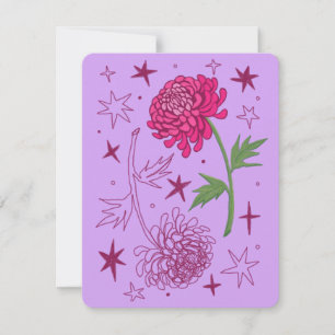 Festividades Cartão de Mês de Aniversário de Novembro (Chrysant