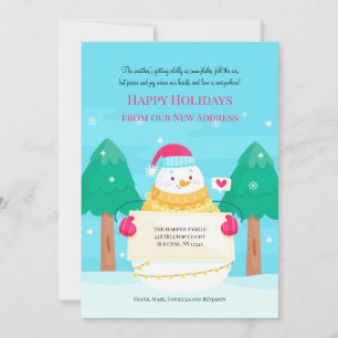 Festividades Cartão de Mudança de Férias