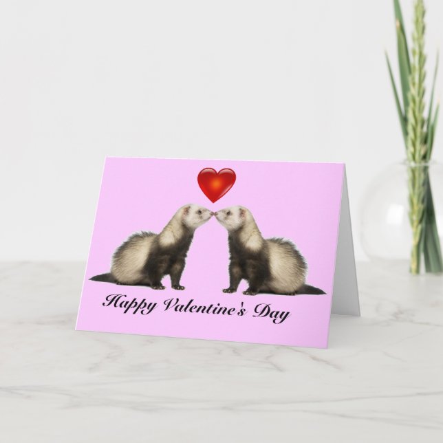 Festividades Cartão de Namorados Ferret (Frente)
