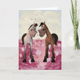 Festividades Cartão de Namorados para cavalos de cartum