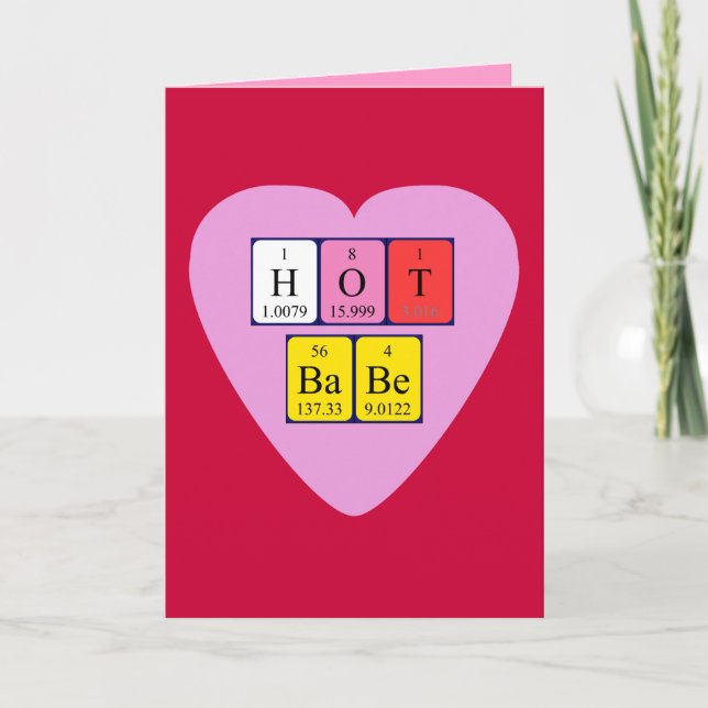 Festividades Cartão de Namorados periódica de mesa Hot Babe (Frente)