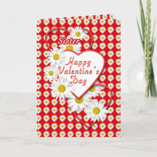 Festividades Cartão de Namorados Sister Daisies Hearts