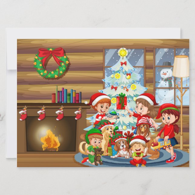 Festividades Cartão de Natal (Frente)