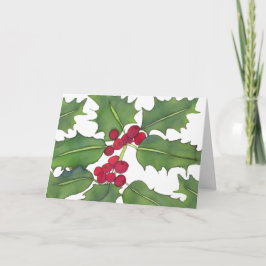 Festividades Cartão de Natal 1 do azevinho