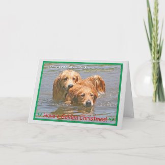 Festividades Cartão de Natal 2014 do golden retriever