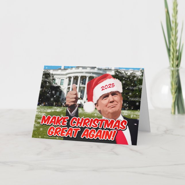 Festividades Cartão de Natal 2021 do Funny Donald Trump (Frente)