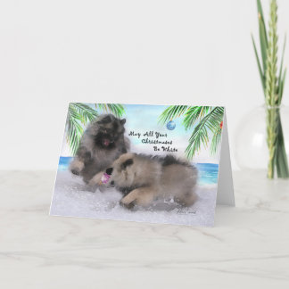 Festividades Cartão de Natal #2 do Keeshond de 2018 coletores