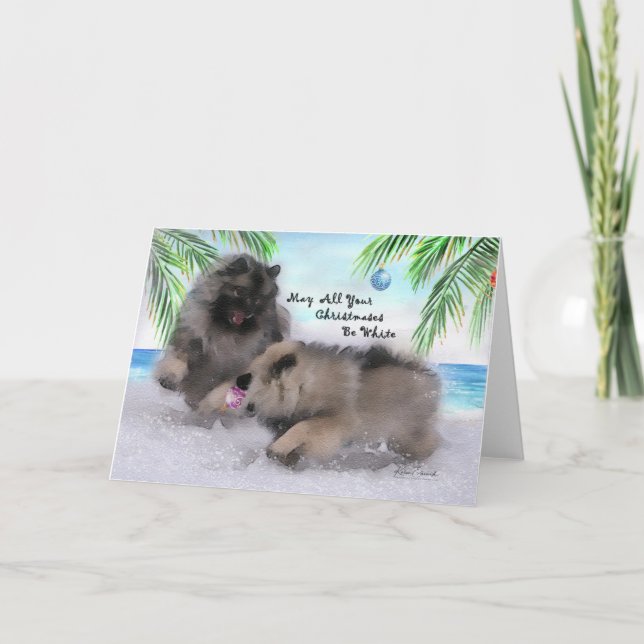 Festividades Cartão de Natal #2 do Keeshond de 2018 coletores (Frente)