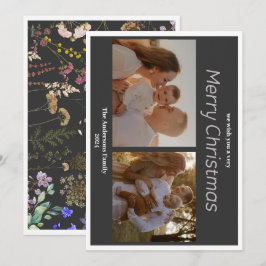 Festividades Cartão de Natal 2 foto botânica floral de feriado