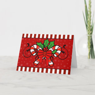 Festividades Cartão de Natal A7 Candy Cane Strips