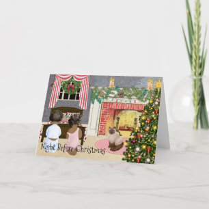 Festividades Cartão de Natal Afro-Americano