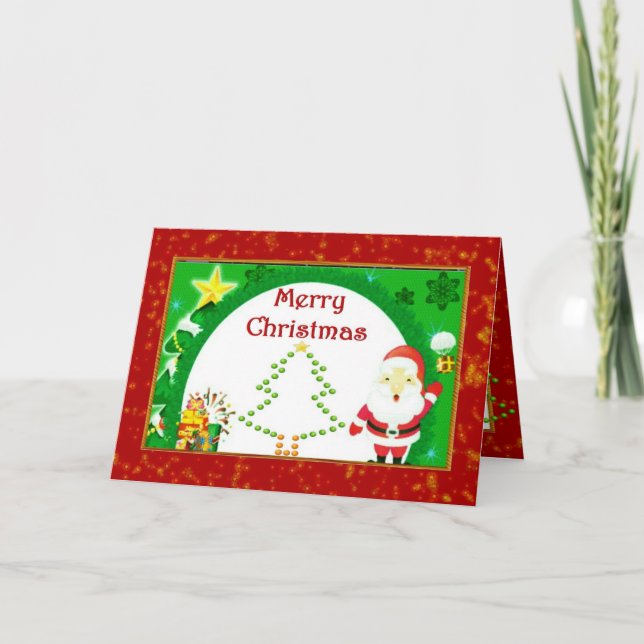Festividades Cartão de Natal alegre (Frente)
