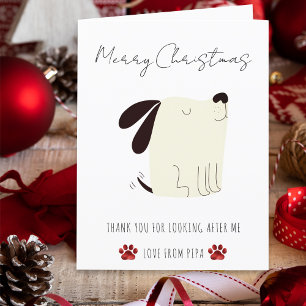 Festividades Cartão de Natal Alegre do Cão Pet Cartão de Férias