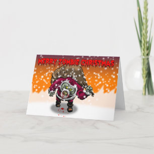 Festividades Cartão de Natal alegre do zombi