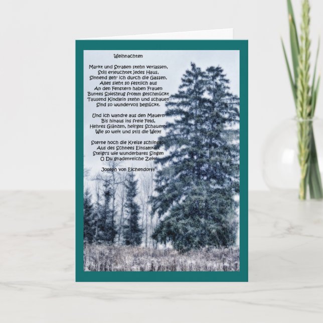 Festividades Cartão de Natal Alemão (Frente)