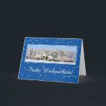 Festividades Cartão de Natal alemão de Frohe Weihnachten<br><div class="desc">Frohe Weihnachten - Feliz Natal no alemão Surpreenda seus mais próximo e mais caro, seus amigos, colegas de trabalho, vizinhos ou mesmo seu chefe com um cartão especial em sua própria língua ou em sua (?a) língua. Muito design diferente disponível: de um cartão moderno da fotografia da colagem, uns ornamento...</div>