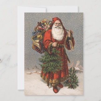 Festividades Cartão de Natal alemão do papai noel