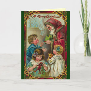 Festividades Cartão de Natal Alemão Vintage