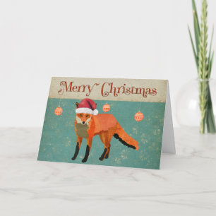 Festividades Cartão de Natal Amber Fox