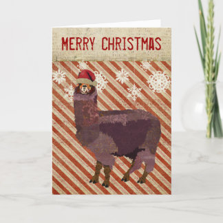 Festividades Cartão de Natal Amethyst da alpaca