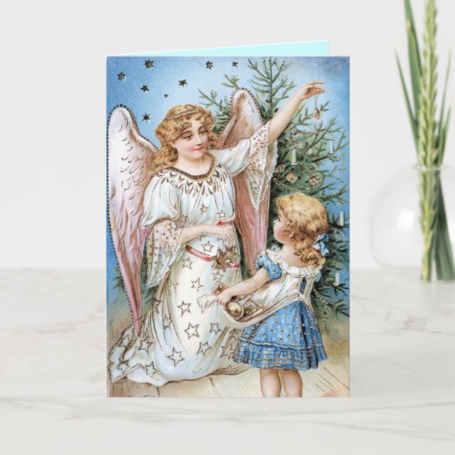 Festividades Cartão de Natal Angel Magic (Frente)