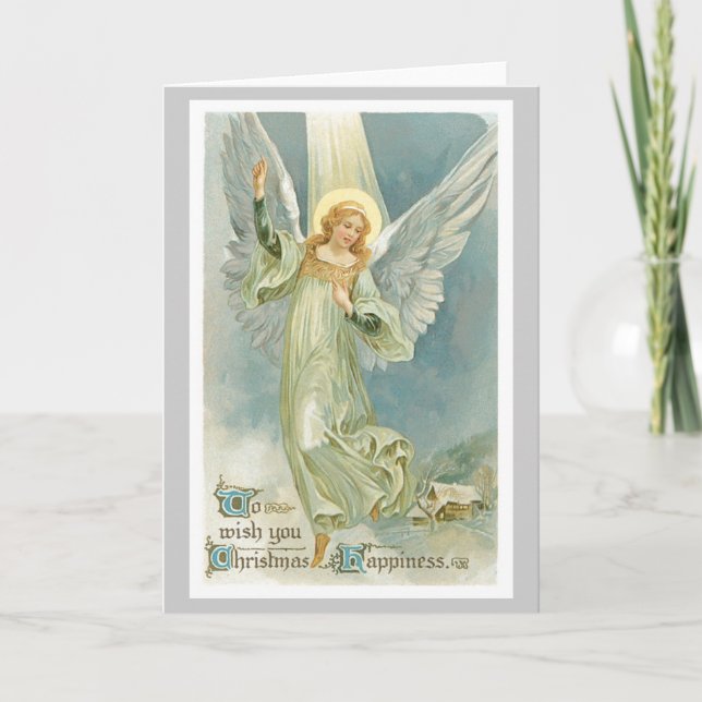 Festividades Cartão de Natal Angels (Frente)