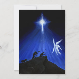 Festividades Cartão de Natal Angels & Shepherds (mensagem do va