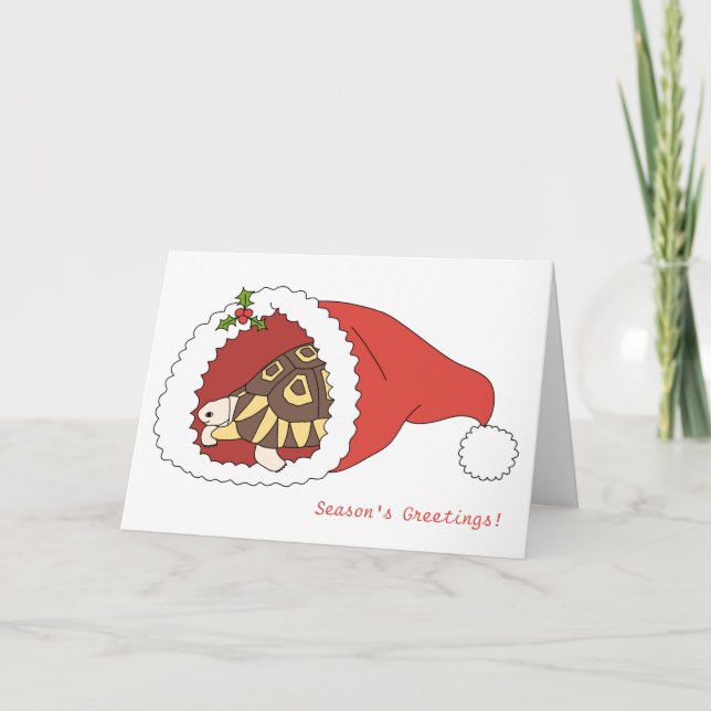 Festividades Cartão de Natal Angulate customizável da tartaruga (Frente)