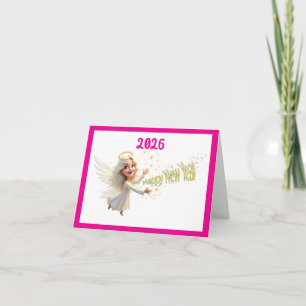 Festividades Cartão de Natal Anjo Feliz Ano Novo