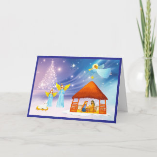 Festividades Cartão de Natal Anjos Anunciando o Nascimento