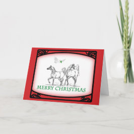 Festividades Cartão de Natal árabe do cavalo