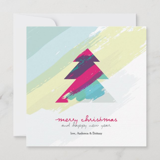 Festividades Cartão de Natal Artístico (Frente)