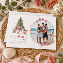 Cartão de Natal Australiano com Foto