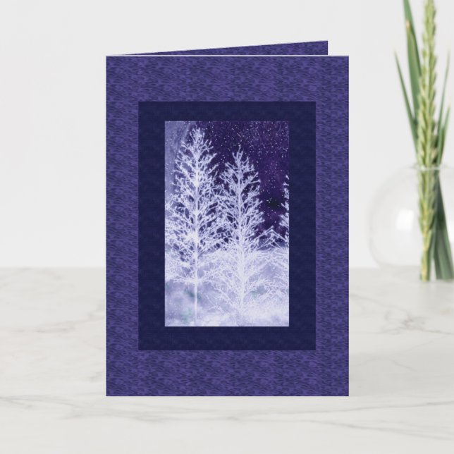 Festividades Cartão de Natal Azul (Frente)