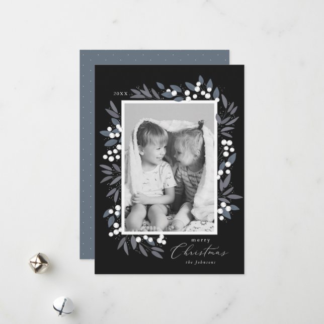 Festividades Cartão de Natal Bagas de Natal (Frente/Verso In Situ)