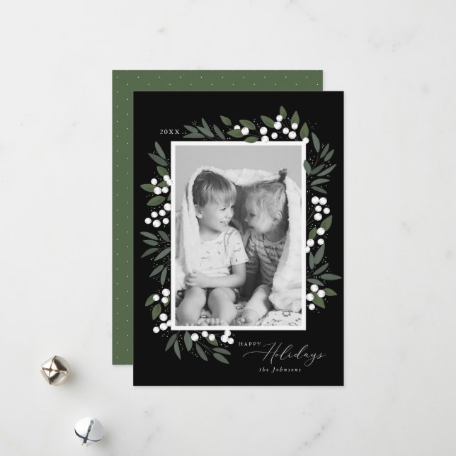 Festividades Cartão de Natal Bagas de Natal (Frente/Verso In Situ)