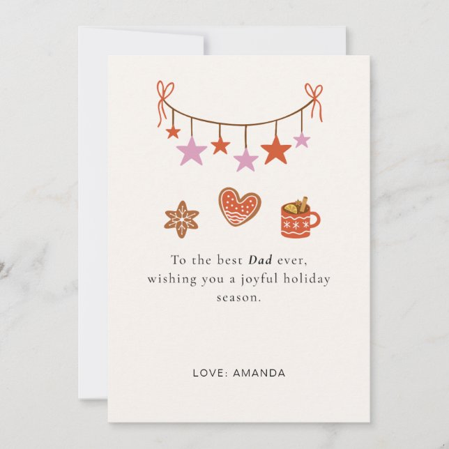 Festividades Cartão de Natal Bastante Personalizado (Frente)