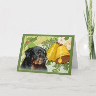 Festividades Cartão de Natal Bels de Rottweiller