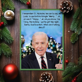 Festividades Cartão de Natal Biden