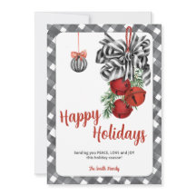 Cartão de Natal Black and White Noël