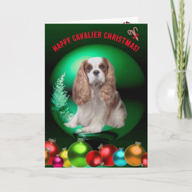 Festividades Cartão de Natal Blenheim Cavalier (Frente)