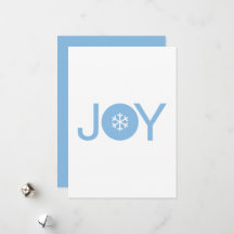 Cartão de Natal Blue Christmas Joy