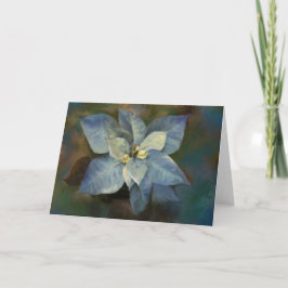 Festividades Cartão de Natal Blue Poinsettia