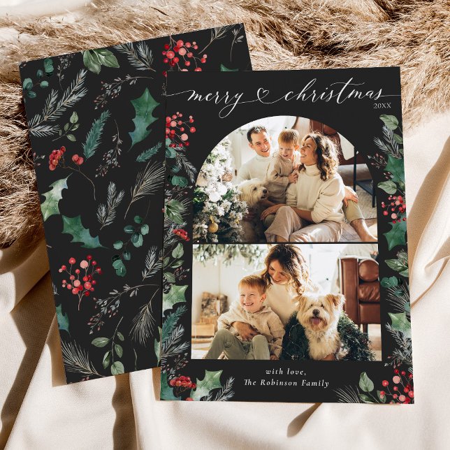 Festividades Cartão de Natal Bohemian Dark Moody 2 (Criador carregado)