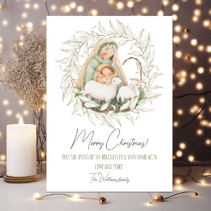 Festividades Cartão de Natal bonito com sua foto no verso