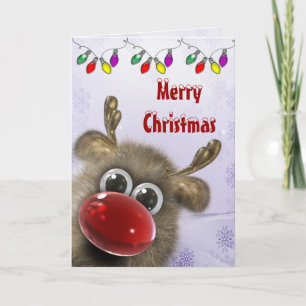 Festividades Cartão de Natal Bonito Fluffy