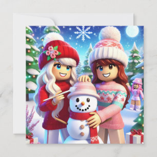 Festividades Cartão de Natal Bonito para adolescentes da Roblox