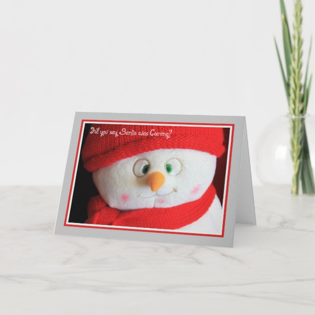 Festividades Cartão de Natal Bonito Snowman (Frente)