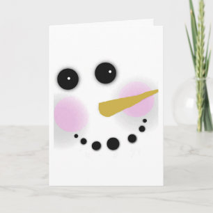 Festividades Cartão de Natal Bonito Snowman