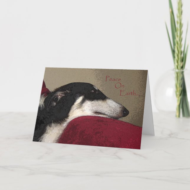 FESTIVIDADES CARTÃO DE NATAL BORZOI (Frente)